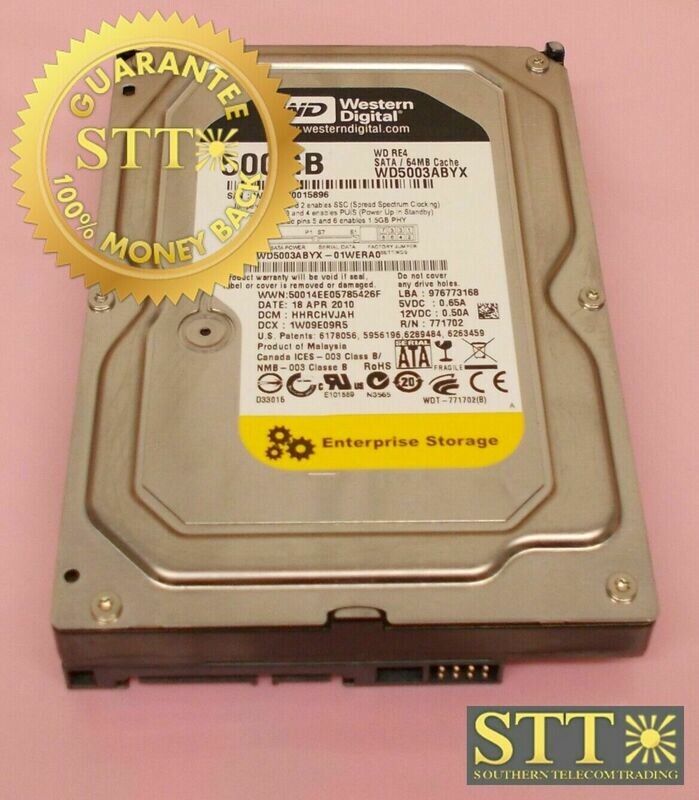 WD5003ABYX-01WERA0 WESTERN DIGITAL RE4 500GB 7200 RPM 64MB CACHE SATA 3.0GB/S 3.5INCH HDD REFURBISHED - 90 DAY WARRANTY