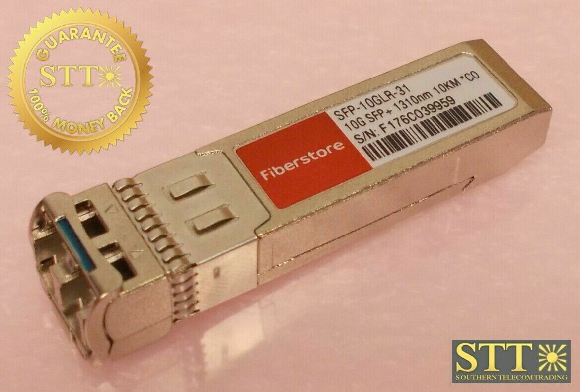 SFP-10GLR-31 FIBER STORE 10GBASE-LR SFP+ 1310NM 10KM DOM TRANSCEIVER REFURBISHED - 90 DAY WARRANTY