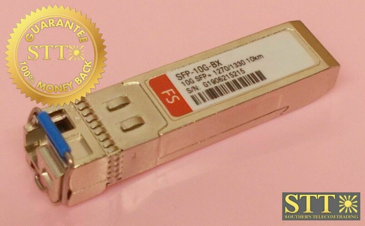 SFP-10G-BX FIBER STORE 10GBASE-BX SFP+ SMF LC DOM TRANSCEIVER MODULE REFURBISHED - 90 DAY WARRANTY