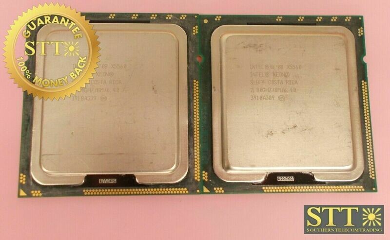 X5560 INTEL XEON PROCESSOR 8M CACHE 2.80 GHz 6.40 GT/s QPI SLBF4 (LOT OF 2) REFURBISHED - 90 DAY WARRANTY