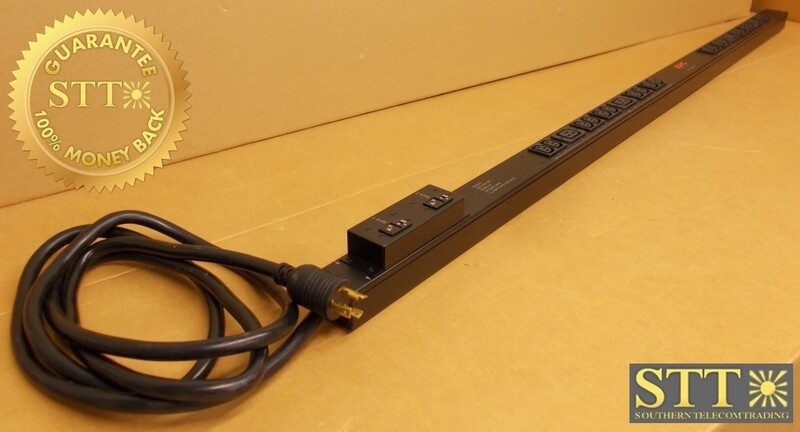 AP7541 APC BY SCHNEIDER RACK MOUNT PDU 30A W/ 10 FT NEMA L6-30 POWER CORD USED - 90 DAY WARRANTY