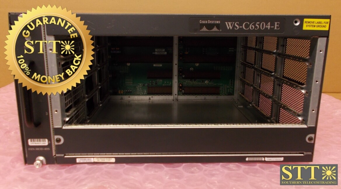 WS-C6504-E CISCO 800-26431-01 6500 4-SLOT ETHERNET SWITCH W/FAN, POWER AND MOUNTING BRACKETS CNMZZ10ARA REF - 90 DAY WARRANTY