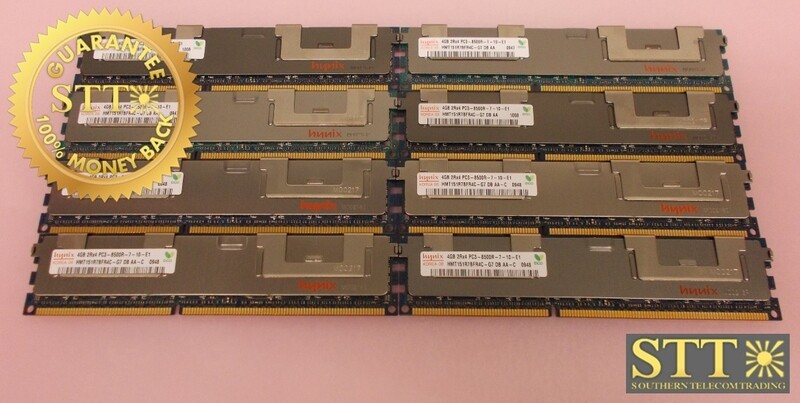 HMT151R7BFR4C-G7 HYNIX 4GB 2RX4 PC3-8500R-7-10-E1 ECC DIMM (LOT OF 8) USED - 90 DAY WARRANTY