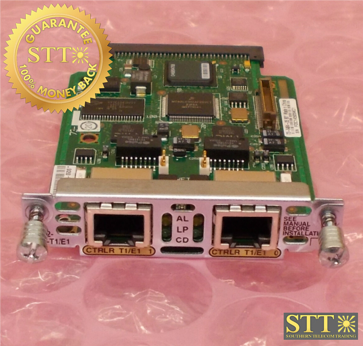 VWIC2-2MFT-T1/E1 CISCO 2 PORT T1/E1 MULTIFLEX CARD IPUIAXYRAA - USED - 90 DAY WARRANTY