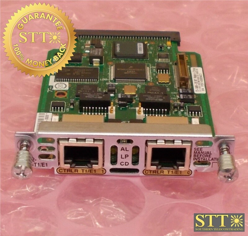 VWIC2-2MFT-T1/E1 CISCO 2 PORT T1/E1 MULTIFLEX CARD IPUIAXYRAA - USED - 90 DAY WARRANTY