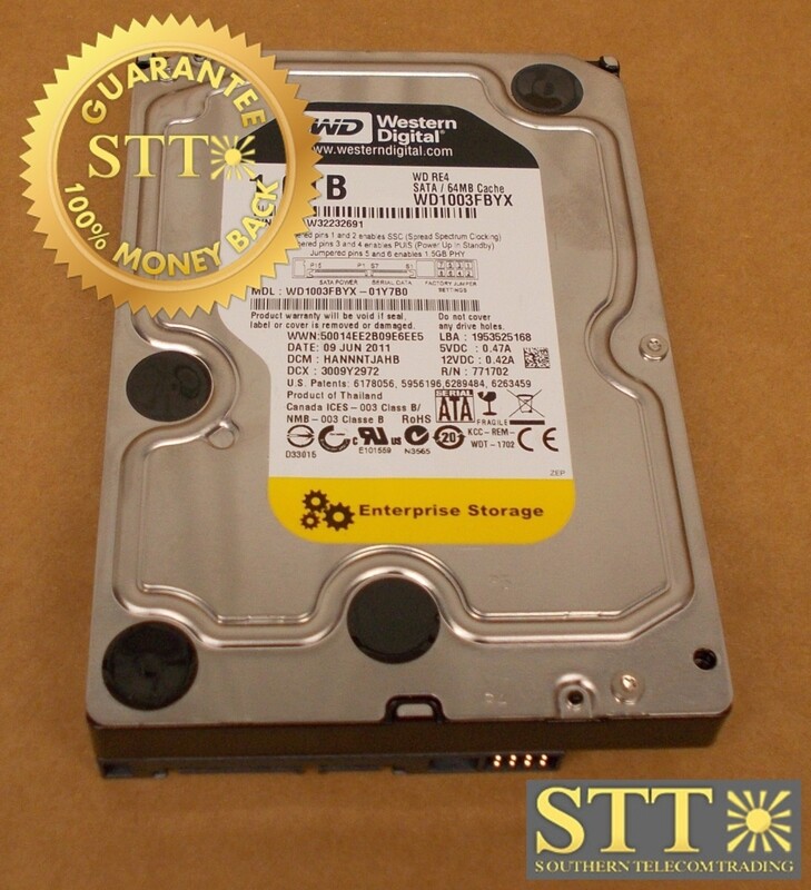 WD1003FBYX-01Y7B0 WESTERN DIGITAL RE4 1TB 64MB CACHE SATA 3.0GB/S 3.5&quot; HARD DRIVE USED - 90 DAY WARRANTY