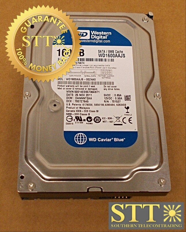 WD1600AAJS-00Z4A0 WESTERN DIGITAL 160GB 7200RPM 8MB CACHE SATA II 3.5&quot; HARD DRIVE USED - 90 DAY WARRANTY