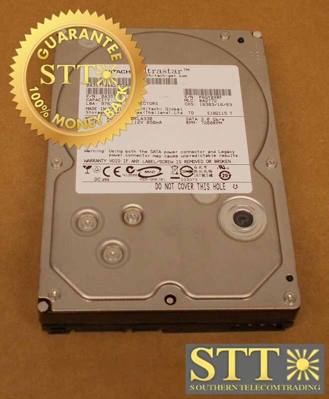 0A35770 HITACHI 500GB 7200 RPM 32MB CACHE SATA II 3.5&quot; HARD DRIVE HUA721050KLA330 USED - 90 DAY WARRANTY