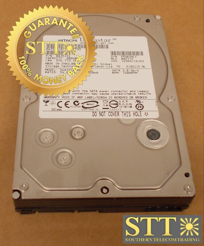 0A35151 HITACHI 500GB 7200RPM 32MB SATA II 3.5&quot; HARD DRIVE HUA721050KLA330 USED - 90 DAY WARRANTY