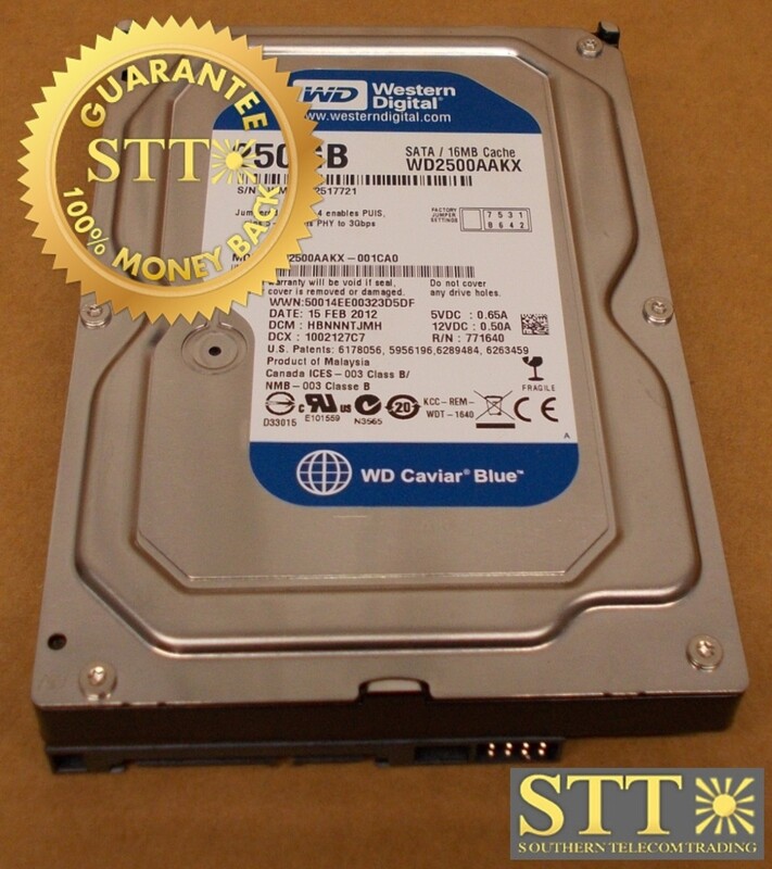 WD2500AAKX-001CA0 WESTERN DIGITAL 250GB 7200RPM 16MB CACHE SATA III 3.5 INCH HARD DRIVE USED - 90 DAY WARRANTY