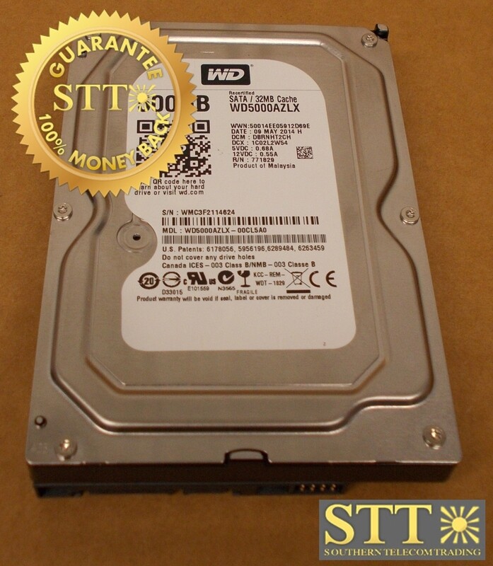 WD5000AZLX-00CL5A0 WESTERN DIGITAL 500GB 7200 RPM 32MB CACHE SATA III 3.5 INCH HARD DRIVE REFURBISHED - 90 DAY WARRANTY