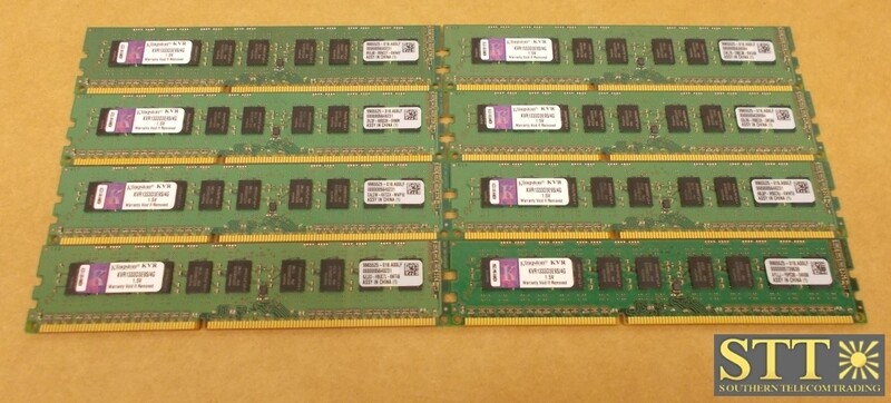 KVR1333D3E9S/4G KINGSTON 4GB 2Rx8 PC3-10600 CL9 ECC DDR3 DIMM (LOT OF 8) REFURBISHED - 90 DAY WARRANTY