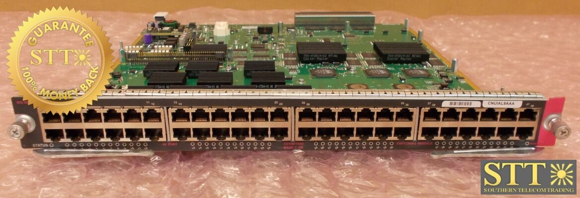 WS-X6148-GE-TX CISCO 48 PORT GIGABIT ETHERNET MODULE 800-21695-03 CNUIAL9AAA USED - 90 DAY WARRANTY