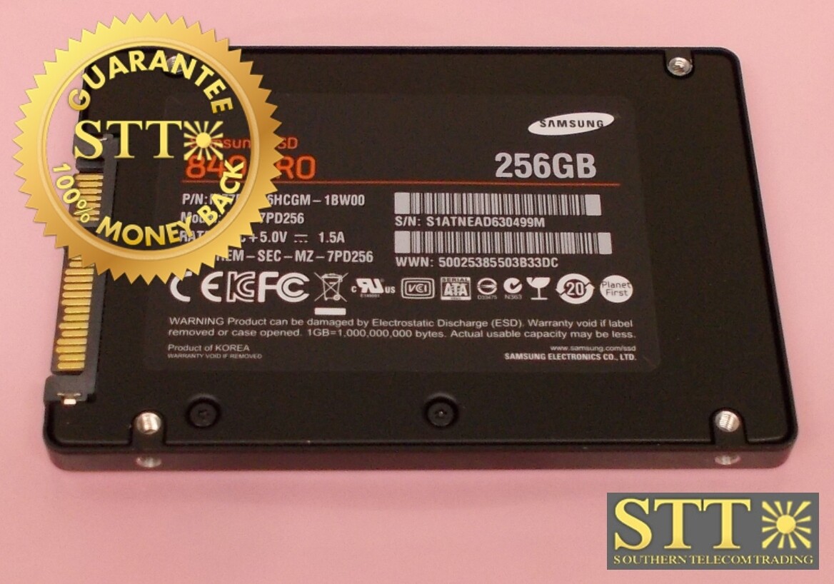 MZ7PD256HCGM-1BW00 SAMSUNG 256GB 840 PRO SERIES SATA III SOLID STATE DRIVE 2.5&quot; MZ-7PD256 REFURBISHED - 90 DAY WARRANTY