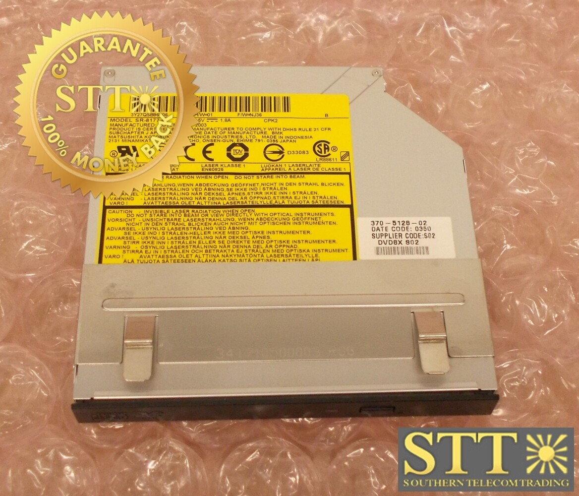 370-5128-02 SUN MICROSYSTEMS 8X SLIMLINE DVD-ROM MATSUSHITA SR-8177-C USED - 90 DAY WARRANTY