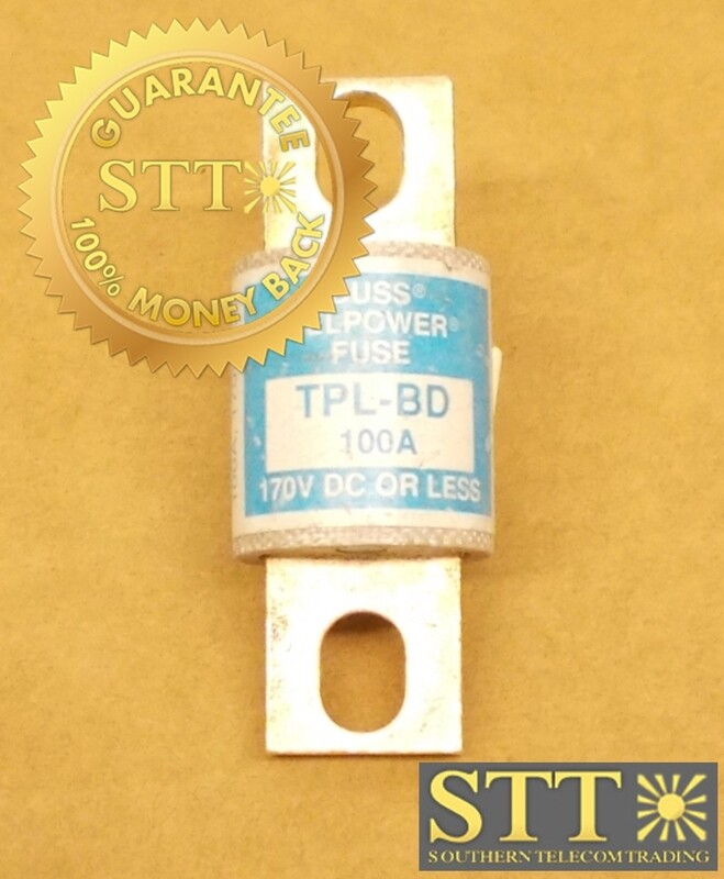 TPL-BD BUSSMAN TELPOWER 100 AMP 170V TPL DC POWER DISTRIBUTION FUSE - NEW - 90 DAY WARRANTY
