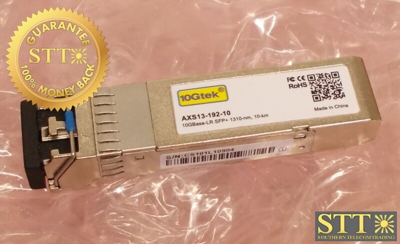 AXS13-192-10 10GTEK 10GBASE-LR SFP+ 10KM 1310NM LC SM TRANSCEIVER REFURBISHED - 90 DAY WARRANTY