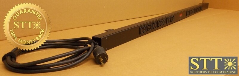 AP7540 APC RACK MOUNT PDU BASIC 20A 208V (20)C13 &amp; (4)C19 ZERO U WITH MOUNTS USED - 90-DAY WARRANTY