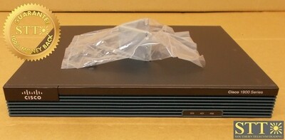 CISCO1921/K9 CISCO 2 PORT 1921 MULTI SERVICE ROUTER WITH MOUNTS CMMHF10ARA. NO POWER CORD - USED - 90-DAY WARRANTY