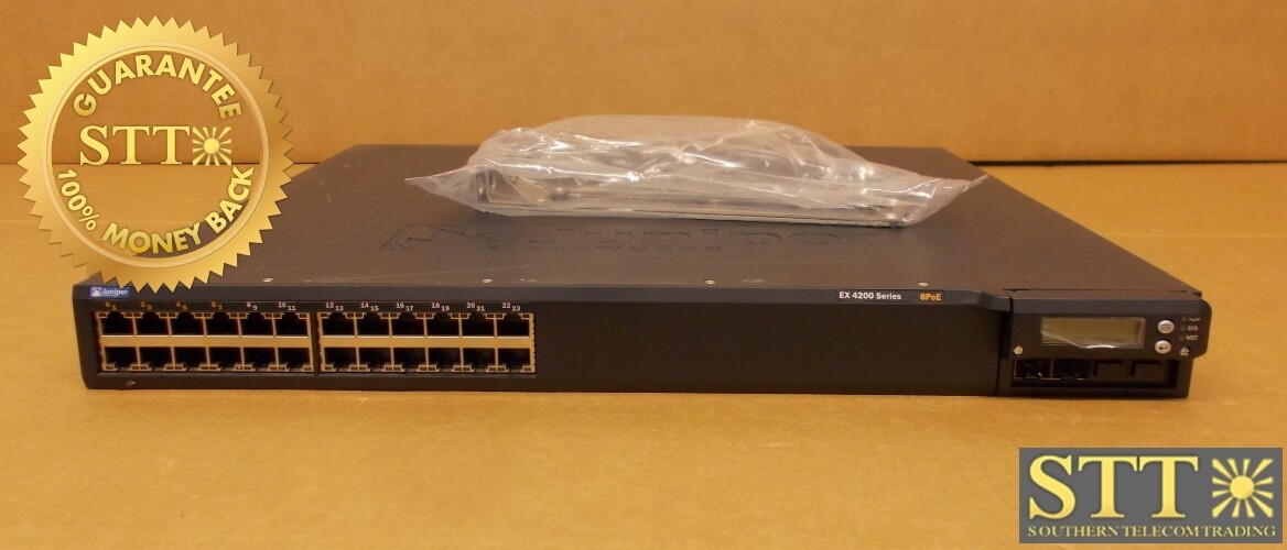EX4200-24T JUNIPER REV22 320W 24 PORT ETHERNET SWITCH 750-021256 1U COM5T00BRA - USED - 90-DAY WARRANTY