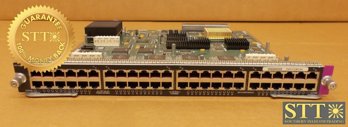 WS-X6348 CISCO REVA0 HYDRACRV ETHERNET LINE CARD 68-0928-02 CN4ICDBCAA - USED - 90-DAY WARRANTY