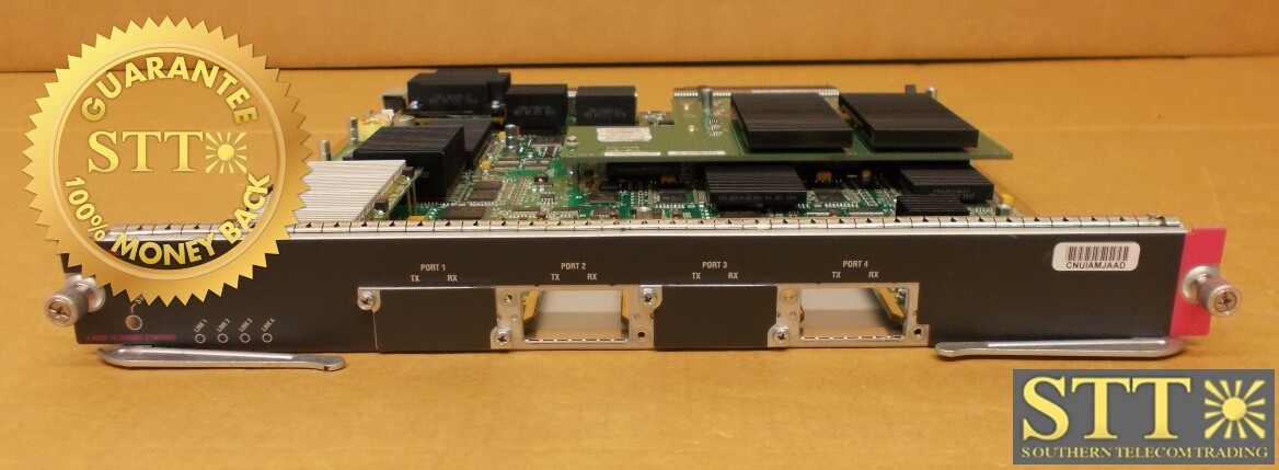 WS-X6704-10GE CISCO V04 CATALYST 6509 4-PT 10-GBE MODULE 68-3148-02 CNUIAMJAAD - USED - 90-DAY WARRANTY