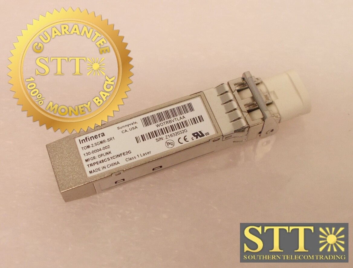 TOM-2.5GMR-SR1 INFINERA TRPE48CS1CINFE2G ATN MULTI-RATE SFP 130-0004-002 WOTRBVTLAA- NEW OUT OF BOX - 90-DAY WARRANTY