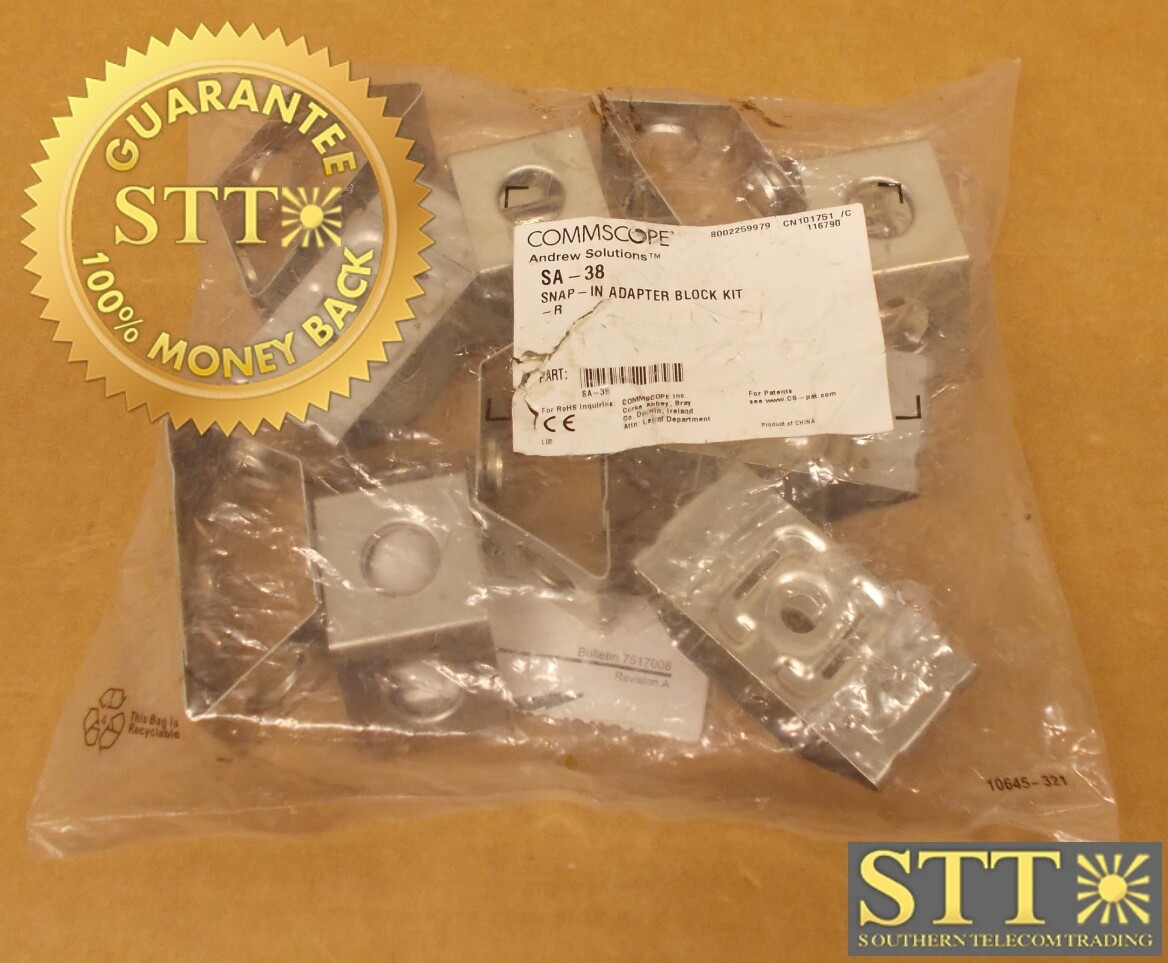 SA-38 COMMSCOPE SNAP-IN ADAPTER BLOCK KIT - NEW - 90 - DAY WARRANTY