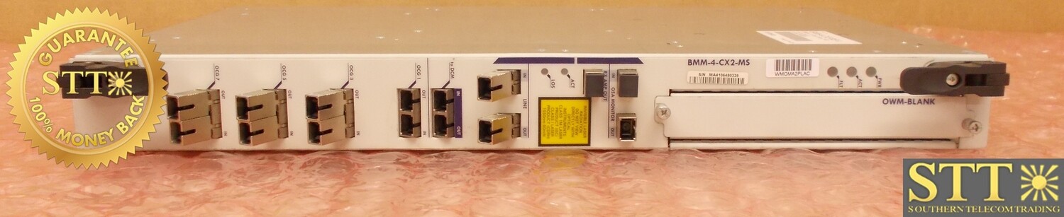 BMM-4-CX2-MS-A INFINERA BMM-4 C-ONLY TYPE 2 MUX MOD MS 800-0088-007 WMOMA2PLAC - USED - 90-DAY WARRANTY