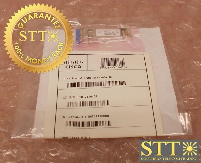 ONS-SC+-10G-LR CISCO SFP+10GBE/10.3GBPS 1310 NM SM LR 10-2618-01 WOTRCH1BAA - NEW - 90-DAY WARRANTY