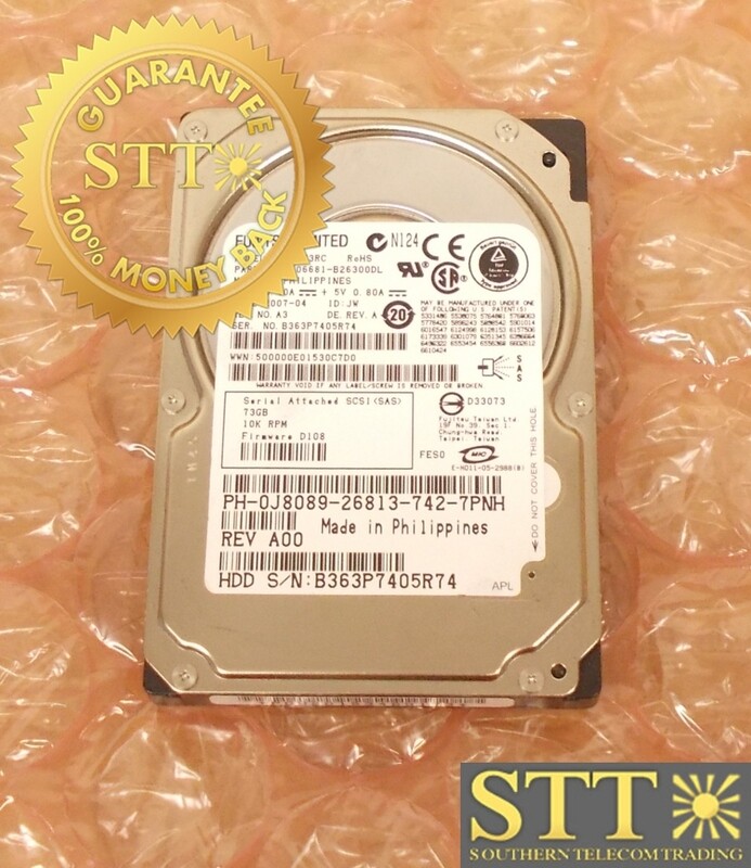 CA06681-B26300DL FUJITSU MAY2073RC 73GB SAS 10K RPM 2.5&quot; HARD DRIVE - USED - 90-DAY WARRANTY