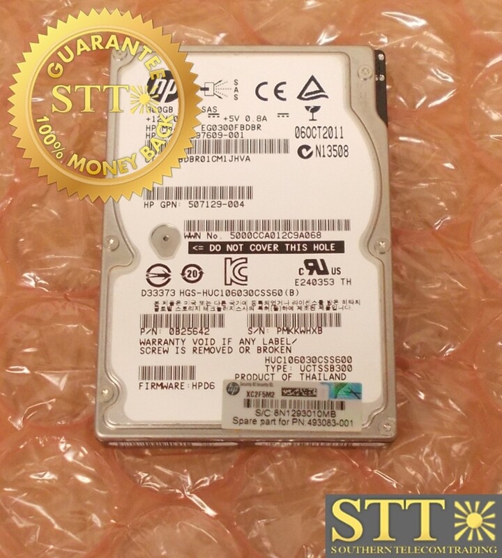 597609-001 HP EG0300FBDBR 300GB 6G/S 10K 2.5&quot; DP SAS HARD DISK DRIVE - USED - 90- DAY WARRANTY