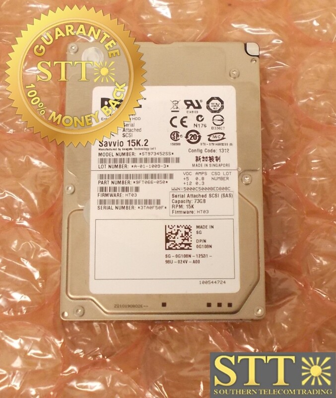 0G108N DELL SAVVIO 15K.2 73GB 15K RPM 3G/S SAS 2.5&quot; HARD DRIVE - USED - 90-DAY WARRANTY