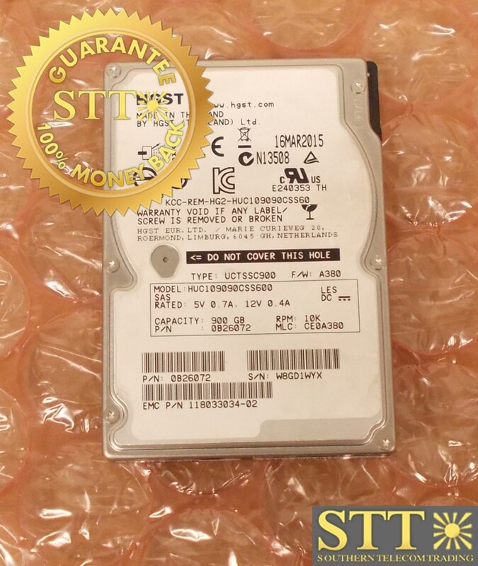 0B26072 HGST HUC109090CSS600 900GB 10K RPM 6G/S 64M 2.5&quot; HARD DRIVE - USED - 90- DAY WARRANTY