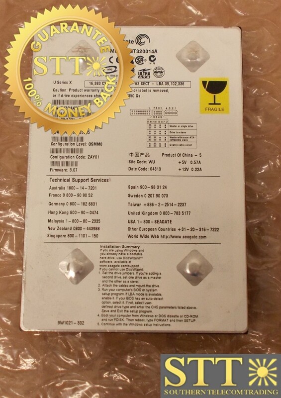 ST320014A SEAGATE 20GB ULTRA ATA INERFACE 3.5&quot; HARD DISK DRIVE - USED - 90-DAY WARRANTY