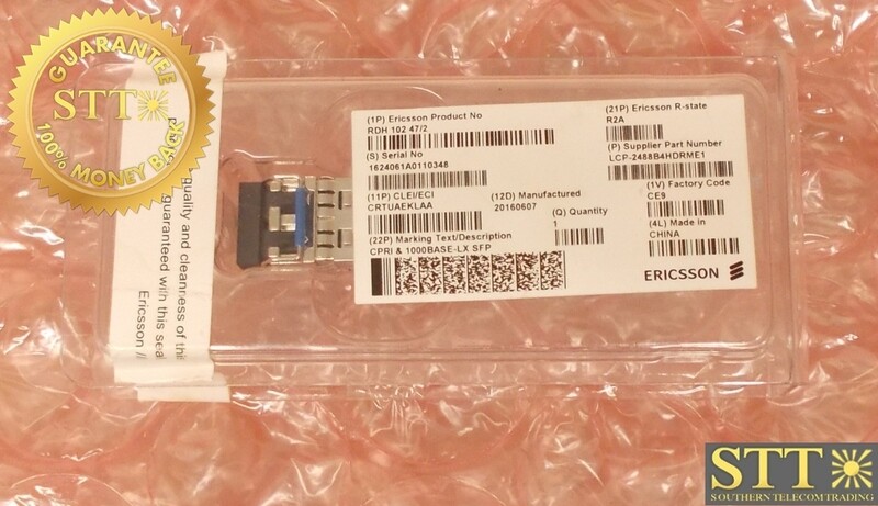 RDH10247/2 ERICSSON TRX SM 1000BASE-LX LC-SFP -40/+85C CRTUAEKLAA - NEW - 90 - DAY WARRANTY