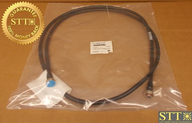 123-1DMDM-10-PA 123 EWIRELESS 1/2&quot; 7/16 M DIN- 7/16 M DIN CONN COAX JUMPER 10FT - NEW - 90 - DAY WARRANTY