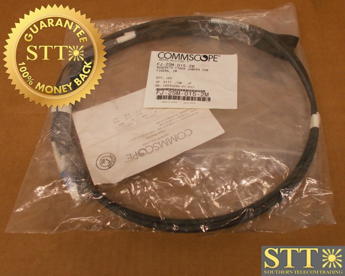 FJ-2SM-015-2M COMMSCOPE HELIAX RUGGED BEND INSENSITIVE SM FIBER DLC/DLC FIBER DISTRIBUTION CABLE 6FT - NEW - 90-DAY WARRANTY