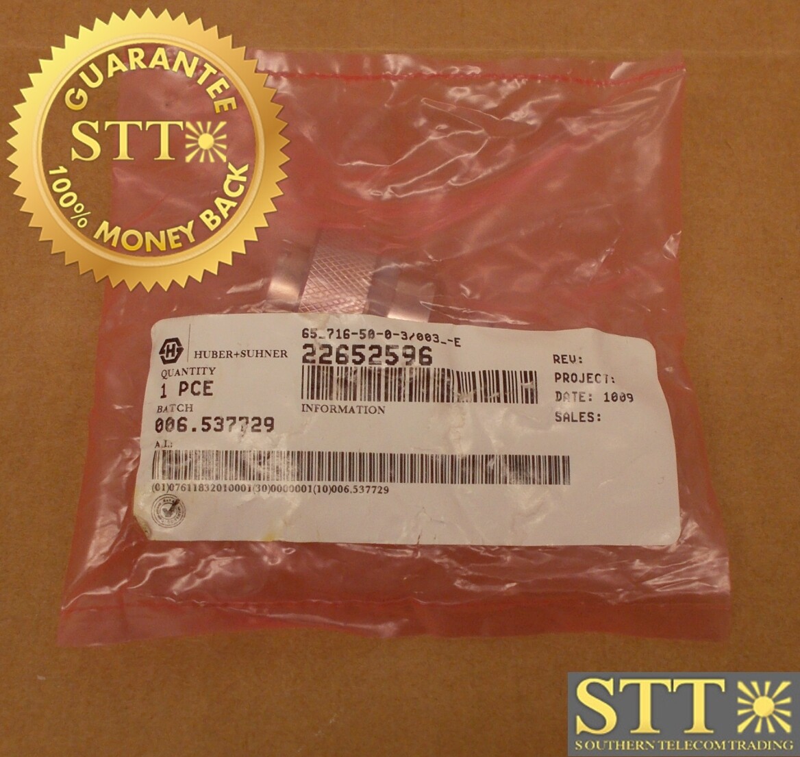 65_716-50-0-3/003_-E HUBER+SUHNER M 7/16 RF TERMINATOR PLUG 0-2 GHZ 1 WATT - NEW - 90 - DAY WARRANTY