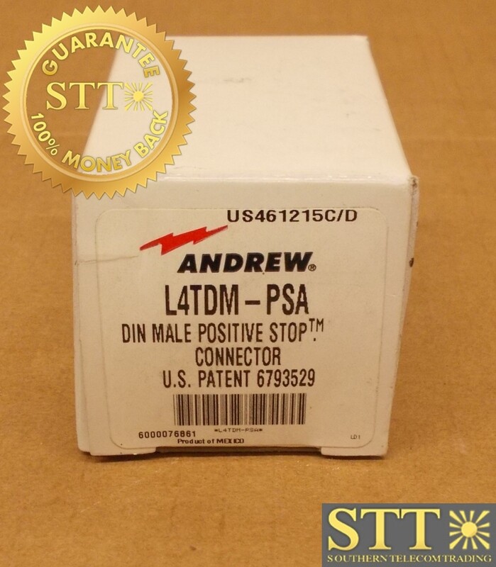 L4TDM-PSA ANDREW 7-16 DIN MALE POSITIVE STOP FOR 1/2&quot; AL4RPV-50 LDF4-50A (LOT OF 3) - NEW - 90-DAY WARRANTY