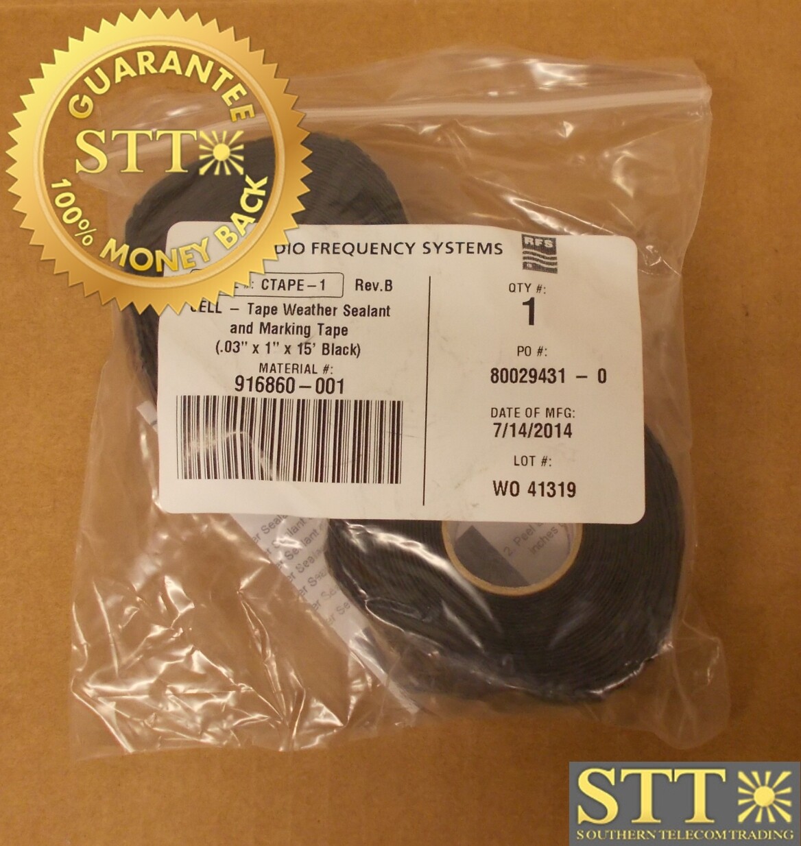 916860-001 RFS CELL-TAPE WEATHER SELANT&amp;MARKING .03:X1&quot;X15&#39; 2 ROLLS KIT  - NEW - 90 - DAY WARRANTY