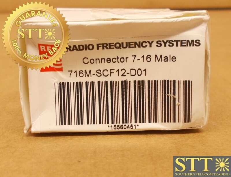 716M-SCF12-D01 RFS 7/16 MALE CONNECTOR - NEW - 90 - DAY WARRANTY