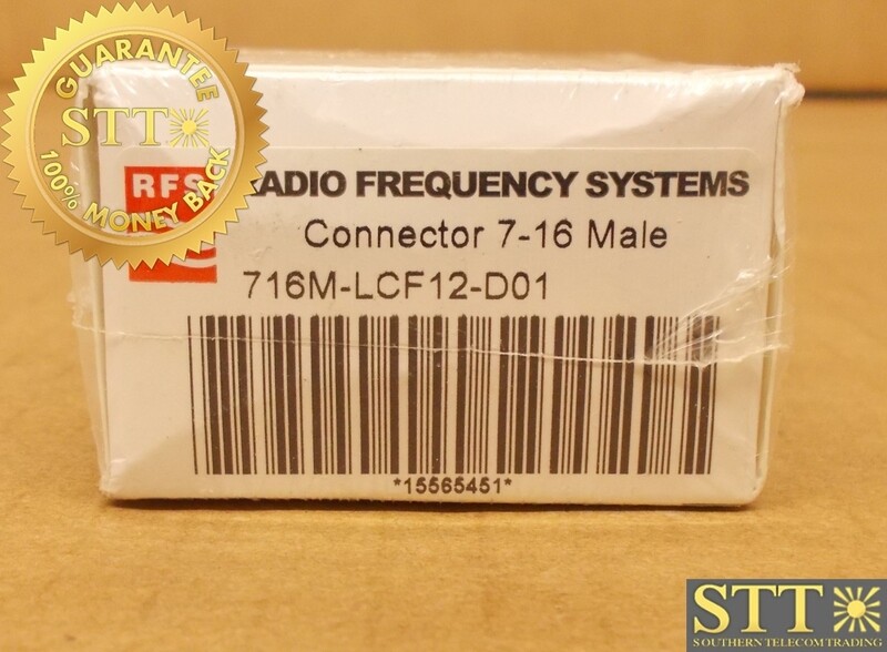 716M-LCF12-D01 RFS 7/16 MALE CONNECTOR - NEW - 90 - DAY WARRANTY