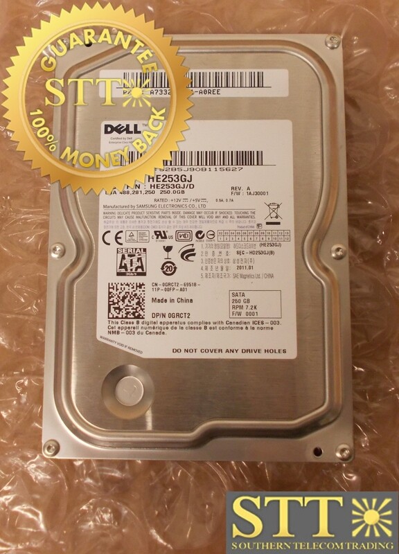0GRCT2 DELL HE253GJ 250GB 7.2KRPM 3G/S SATA 16MB 3.5&quot; HDD
- USED - 90 - DAY WARRANTY