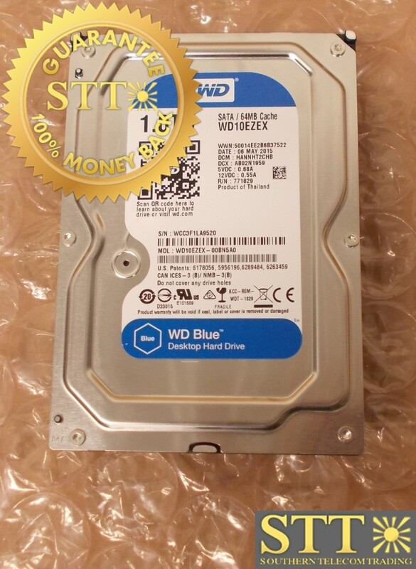 WD10EZEX-00BN5A0 WESTERN DIGITAL WD10EZEX 1TB 7.2RPM 6G/S SATA 64MB 3.5" HDD - USED - 90 - DAY WARRANTY