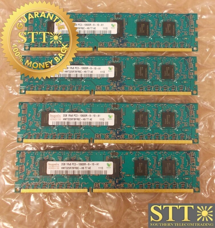 HMT325R7BFR8C-H9 HYNIX 2GB PC3-10600 DDR3-1333MHZ ECC REG CL9 240-PIN DIMM (LOT OF 4)  - USED - 90 - DAY WARRANTY