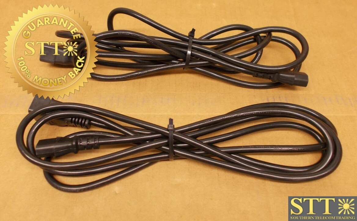 PFC2016C1396 POWERFIG POWER CORD 8FT IEC320 C20 TO C13 13A/250V 16/3 (LOT OF 2) - USED - 90 - DAY WARRANTY