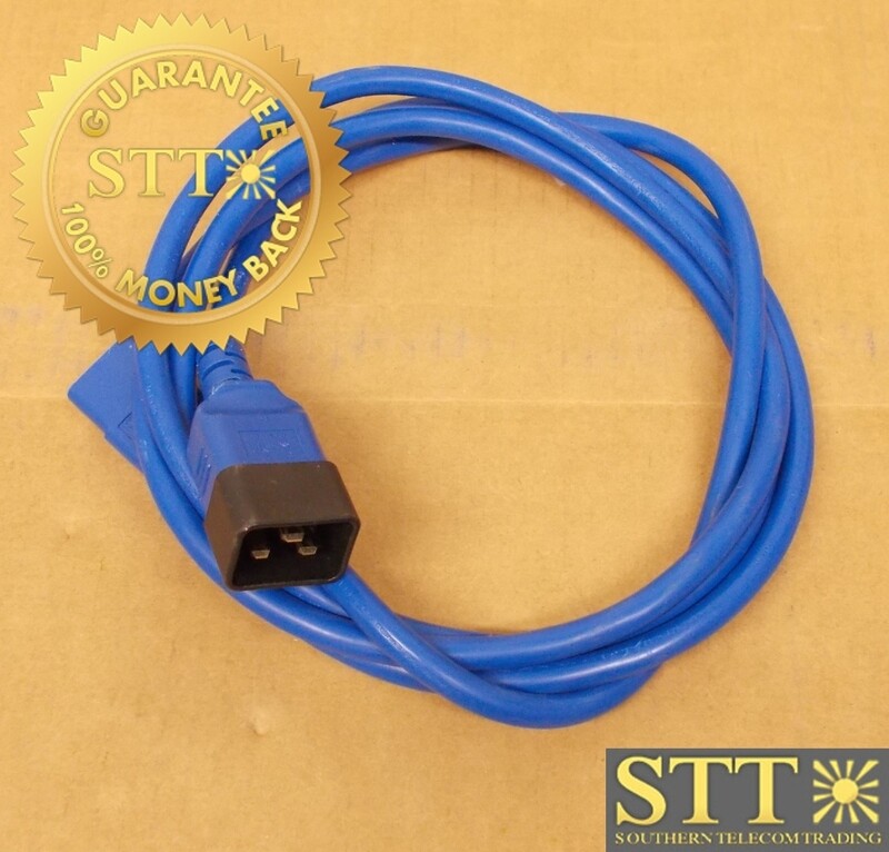 PFC2014E96C POWERFIG POWER CORD IEC320 C20 TO C19 CONN 8FT 16A/250V 14/3 SJT BLUE - USED - 90 - DAY WARRANTY