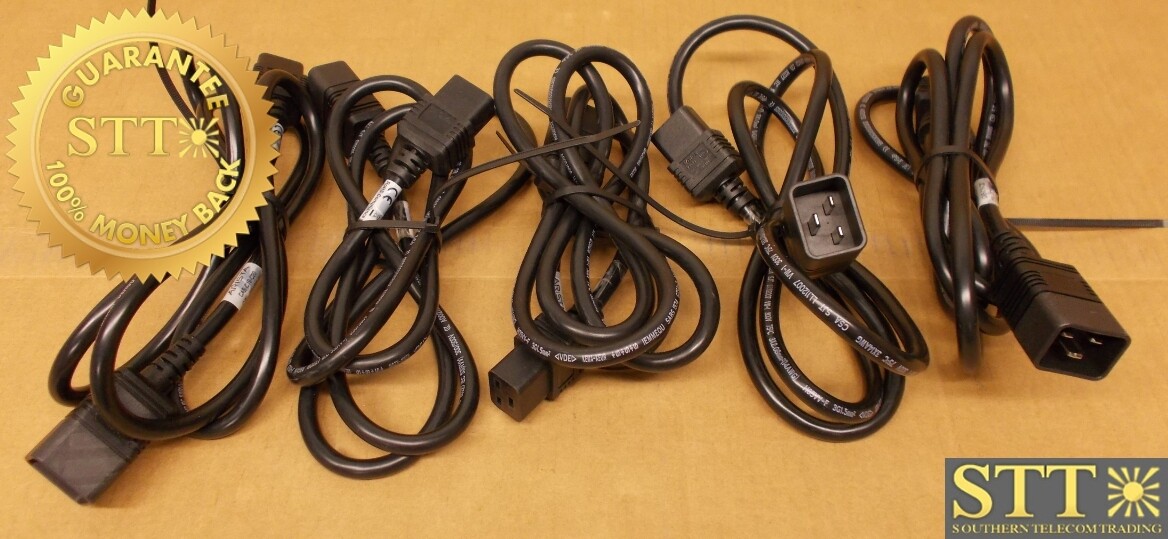 PFC2014E72 POWERFIG PWR CRD IEC320 C20 TO C19 6FT 16A/250V 14/3 SJT (LOT OF 5) - USED - 90 - DAY WARRANTY