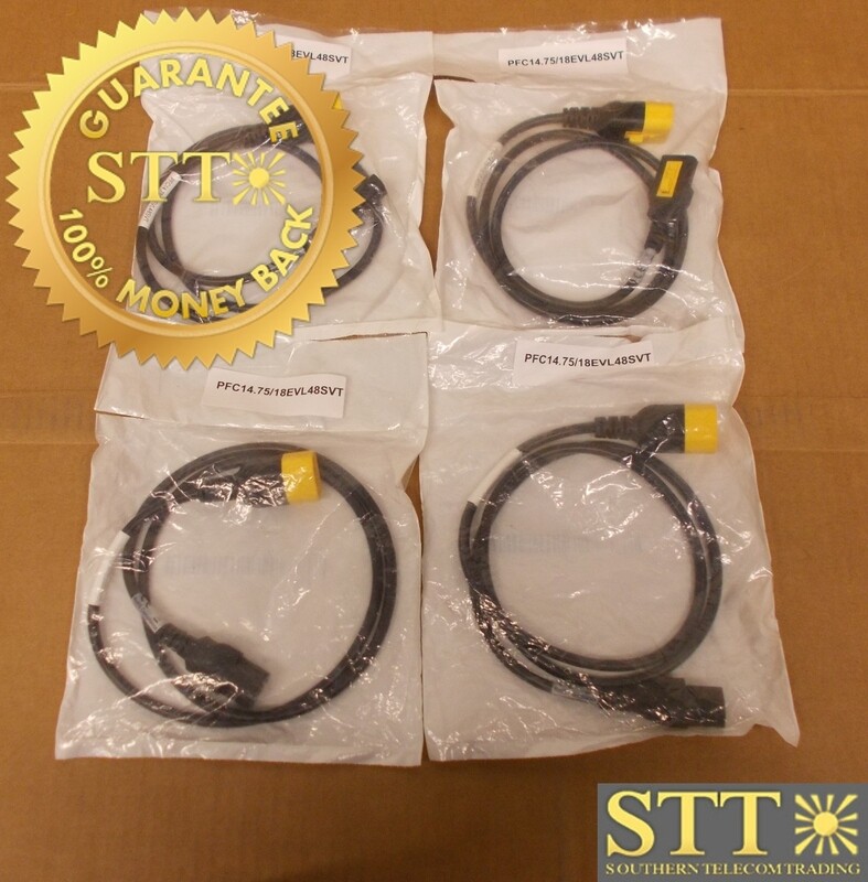 PFC14.75/18EVL48SVT POWERFIG POWER CORD V-LOCK C14-C13 10A/250V 18/3 4FT SJT BLACK (LOT OF 4) - NEW - 90 - DAY WARRANTY